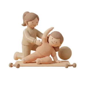 パーソナルトレーナーがお客さんを指導しているアイコン画像